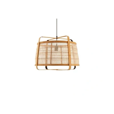 Immagine di Lampada a sospensione Lindby Jagna, Ø 59 cm, bambù, E27