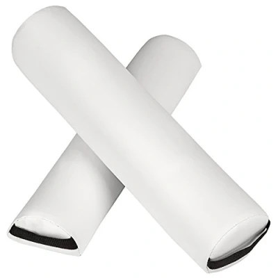 Immagine di TecTake 801038 Set di cuscini posturali cilindrici, Ottima imbottitura, La similpelle garantisce una gradevole sensazione al tatto (bianco)