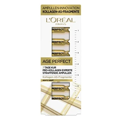 Immagine di L&#039;Oréal Paris Fiale rassodanti per la cura della pelle matura, anti invecchiamento con effetto antirughe, frammenti AS di collagene, esperto 7 x 1,3 ml