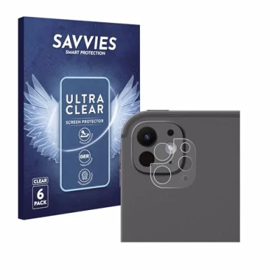 Immagine di savvies (6 Pezzi Pellicola Protettiva per Apple iPad Pro 11&quot; WiFi 2024 (SOLO Fotocamera) Protezione Schermo Trasparente