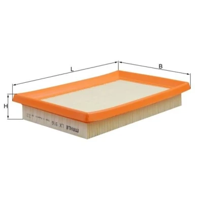 Immagine di MAHLE ORIGINAL LX 916 filtro aria 38,0 152 244,0 Cartuccia FIAT: Panda I Hatchback, Uno PIAGGIO: Porter Camion pianale/Telaio