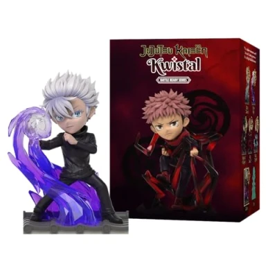 Immagine di Mighty Jaxx, Action figure da collezione in blind box di Jujutsu Kaisen, serie Kwistal Fwenz Battle Ready, ogni confezione contiene un personaggio casuale