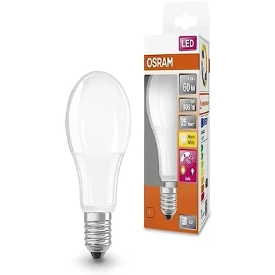 Immagine di OSRAM Daylight Sensor CLASSIC a Lampadina LED, Attacco: E27, Bianca Calda, 2700 K, 8.80 W, Equivalenti 60 Opaco, LED VALUE A, Taglia Unica