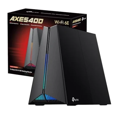 Immagine di TP Link Archer GXE75 Router Wi Fi 6E Tri Band AXE5400Mbps, 4 Porte 1G Porta 2.5G, Canali 320MHz, 4K QAM, Multi Link,Beamforming, Antenne Interne, Home Shield, IoT, Compatible con EasyMesh, Alexa
