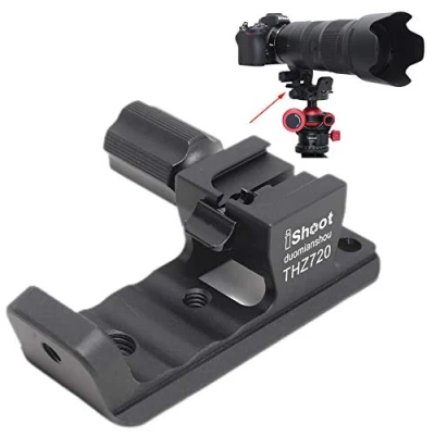 Immagine di iShoot Collare per lenti in metallo, supporto treppiede compatibile con Nikon Nikkor Z 70 200 mm f/2.8 VR S e 100 400 F4.5 5.6 S, obiettivo coda di rondine Arca Fit