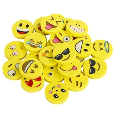 Immagine di ISIYINER Emoji Emoticon Gomma 144 Pezzi Cancellare Matita Set Erasers per Festa Bambini Compleanno Battesimo Natale Regalo