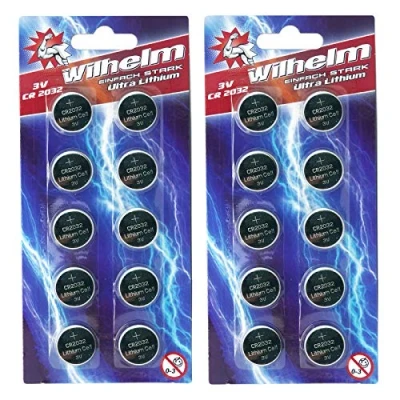Immagine di Wilhelm CR2032 20 batterie a bottone al litio 3 V CR 2032