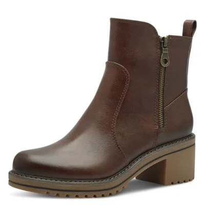 Immagine di MARCO TOZZI Stivaletti da Donna con Zip e Slip 2 25430 43, Stivali alla Moda, Castagna, 41 EU