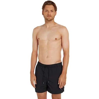 Immagine di Tommy Hilfiger Medium Drawstring Shorts da mare, Uomo, Taglia: Medium, Black