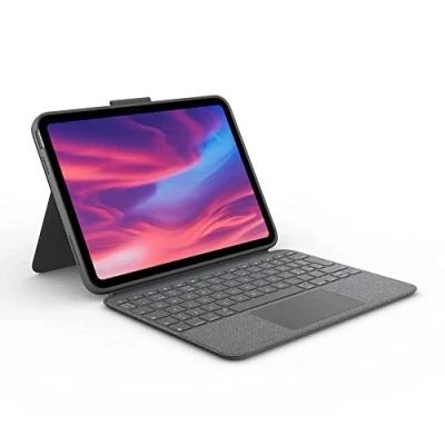 Immagine di Logitech Combo Touch Custodia con tastiera staccabile per iPad (10a generazione) Grigio Layout nordico PAN (Norvegia, Svezia, Danimarca, Finlandia)