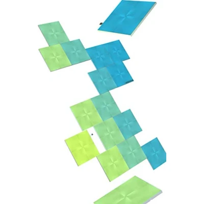Immagine di Nanoleaf Canvas Starter Kit, 17 Quadrati Pannelli Luminosi Smart Led RGBW, Applique da Parete Interno Modulari, Luci 16M Colori WiFi, Funziona con Alexa, Sincronia Musica e Monitor, Deco Gaming