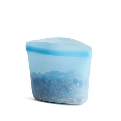 Immagine di Stasher Contenitore riutilizzabile in silicone per alimenti, utilizzabile microonde e lavastoviglie, a prova di perdite, 1 tazza, colore: blu
