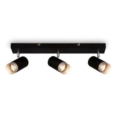 Immagine di Briloner Spot soffitto Plek GU10 nero/argento 3 luci