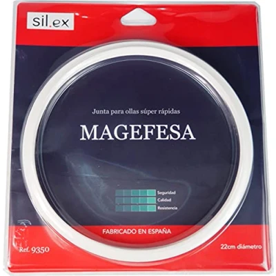 Immagine di SF SANFOR Guarnizione in Gomma sigillante per Coperchio Rapida Adattabile a pentola Pressione Magefesa Silicone Bianco 22 x 2 cm