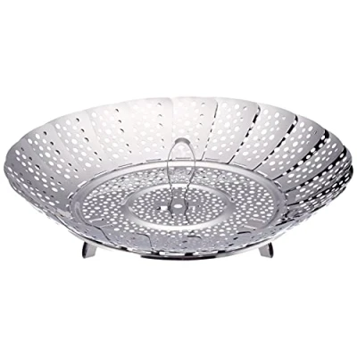 Immagine di Tescoma 644808 Presto Cestello per Cottura a Vapore, Acciaio Inossidabile, Argento, 28 cm, 1 Pezzo