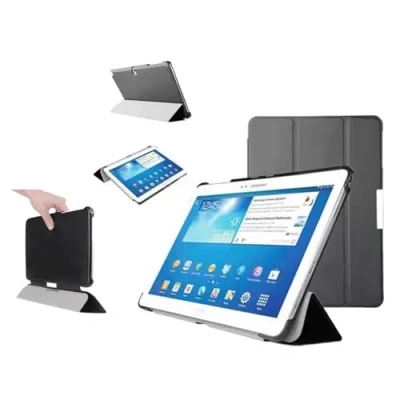 Immagine di Custodia per Samsung Galaxy Tab 3 10.1&quot; GT P5200 P5220 P5210 Tablet Case Smart Slim Pieghevole Folio Cover con Auto Wake/Sleep (nero)