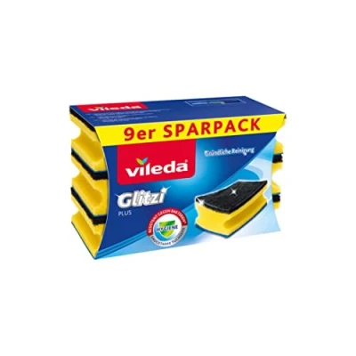 Immagine di Vileda 142.596 Glitzi Plus con Antibac a Fondo, igienico e Assorbente 9s Sparpack