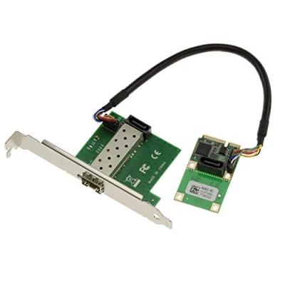 Immagine di KALEA INFORMATIQUE Scheda Mini PCI EXPRESS MiniPCIe 1 PORTA LAN GIGABIT ethernet SFP con chipset Intel I210