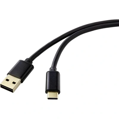 Immagine di Renkforce Cavo USB 2.0 Spina A, C® 1.80 m Nero connettore applicabile su entrambi i lati RF 4547682
