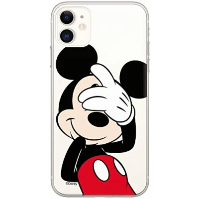 Immagine di Ert Group custodia per cellulare Apple Iphone 11 originale e con licenza ufficiale Disney, modello Mickey 003 adattato in modo ottimale alla forma dello smartphone, parzialmente trasparente