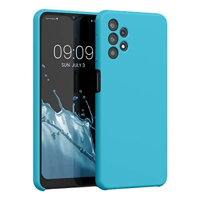 Immagine di kwmobile Cover per Samsung Galaxy A32 5G Custodia Back Case Smartphone in Silicone TPU Protezione Gommata celeste scuro