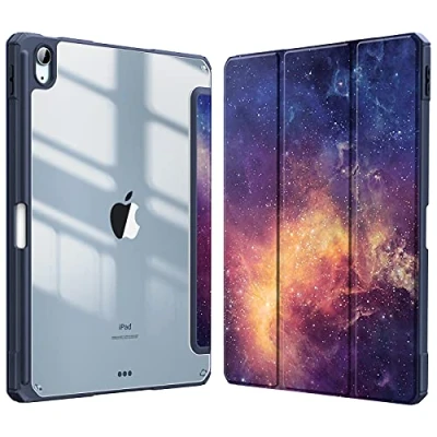 Immagine di FINTIE Custodia per iPad Air 11 Pollici (2024) / 5a Gen (2022)/ 4a (2020) 10.9&quot; con Pencil Holder Sottile Leggero Trasparente Cover Posteriore Bordo in TPU Morbido, Galaxy