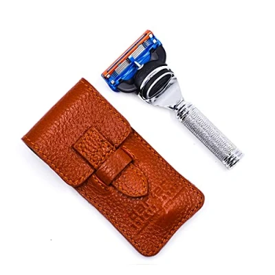 Immagine di Parker Travel Fusion Compatible Razor with Leather case mod. TravFus