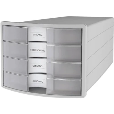 Immagine di HAN IMPULS 2.0 1012 63 Cassettiera Grigio luminescente DIN A4, C4 Numero cassetti: 4
