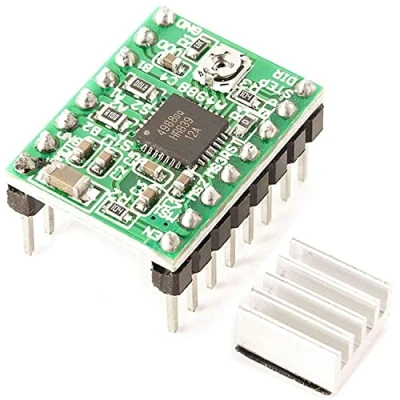 Immagine di AZDelivery Modulo Driver Motore Passo A4988 Scheda Breakout con dissipatore di calore compatibile Arduino incluso un E Book!
