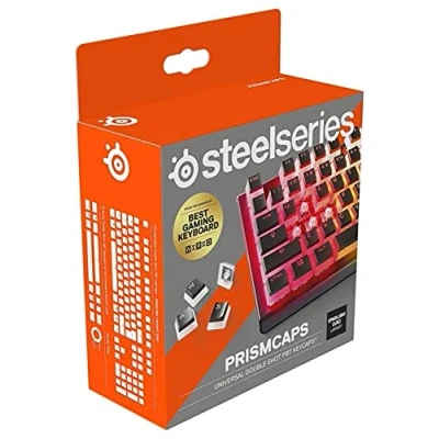 Immagine di SteelSeries PrismCaps, Copritasti in stile pudding a doppio scatto, Robusta termoplastica PBT, Compatibile con la maggior parte delle tastiere meccaniche, Steli MX, Nera (Layout UK)