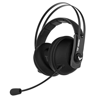 Immagine di ASUS TUF Gaming H7 Wireless Cuffie su PC e PS4, Audio virtuale 7.1 integrato, Robusta fascia in acciaio, Nero