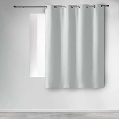Immagine di douceur d&#039;Intérieur tenda a occhielli poliestere 140 x 180 cm, ceramica, Bianco, 140x1x180 cm
