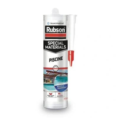Immagine di Rubson 1915872 Mastice estremo per piscina, cartuccia da 280 ml, trasparente