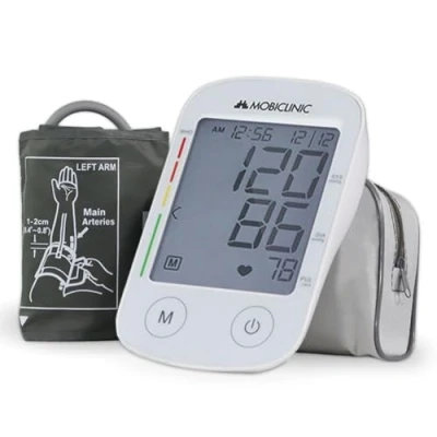 Immagine di Mobiclinic, Misuratore di pressione, TX 01, pressione da braccio, Automatico, Display LCD, tensiometro digitale con manicotto, memoria misura 4x30