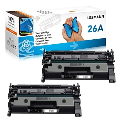 Immagine di LOSMANN CF226A Compatibili Cartucce di Toner Sostituzione per HP 26A 26X CF226X LaserJet Pro M402dn M402n M402d M402dw M402 MFP M426 M426dw M426fdw M426fdn (2 Nero)