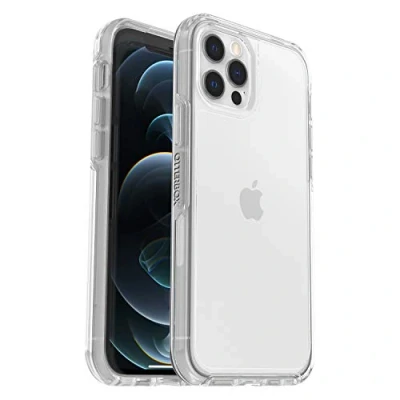 Immagine di Otterbox cover per iPhone 12/iPhone 12 Pro Symmetry Clear, resistente a shock e cadute fino 2 metri, sottile,testata 3x vs norme anti caduta MIL STD 810G, Trasparente, Versione No Pack Retail