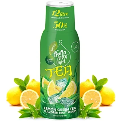 Immagine di Light Con pochi carboidrati Sciroppo Fitness Carb di FruttaMax Zero Zucchero Stevia Contenuto frutta 50 60% 500 ml (Tè verde al limone Light)