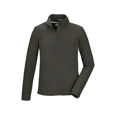 Immagine di Killtec Ksw 184 Bys FLC Shrt Maglia in Pile con Colletto Alto e Chiusura Lampo, Verde, 140 Bambini Ragazzi