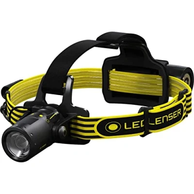 Immagine di Ledlenser iLH8R Robusta torcia frontale LED, ricaricabile con batteria al litio, protetta contro le esplosioni zona EX 2/22, 300 lm, impermeabile IP68, portata luminosa di 160m,