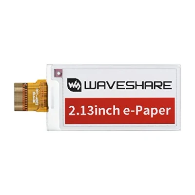 Immagine di Waveshare 2.13 Inch E Paper Raw Display Panel(B) V4, 250x122 Resolution Red Black White Three Color Ink Screen Electronic Without PCB for Raspberry Pi/Jetson Nano/Arduino/STM32
