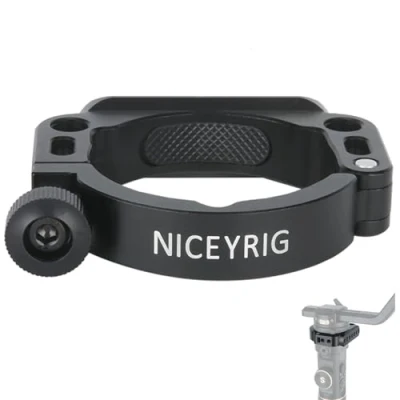 Immagine di NICEYRIG Morsetto di montaggio per Zhiyun Crane 2S Gimbal Stabilizzatore Rod Anello estensione con guida NATO integrata