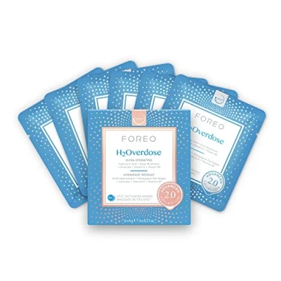 Immagine di H2Overdose Advanced Collection 2.0, Maschera Ufo, Viso Idratante, Kit Skincare, Acido Ialuronico e Vitamina E, per Tutti i Tipi di Pelle, Pelle Secca Screpolata, Set da 6 Pezzi