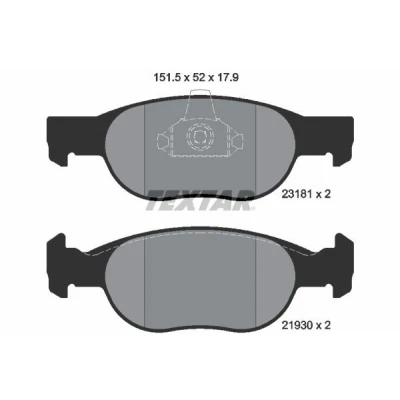 Immagine di TEXTAR 2318101 Kit pastiglie freno Non predisposto per contatto segnalazione usura FIAT: Punto II Hatchback, I Cabrio