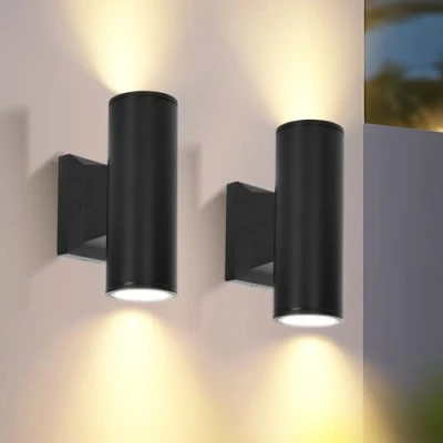 Immagine di Aigostar Applique LED da Parete Esterno,Lampada Alluminio GU10,Impermeabile IP65 Luce Esterno parete, per Patii,Giardini,Corridoi,Balconi,Vialetti,Lampadina non inclusa(2 pacchi)