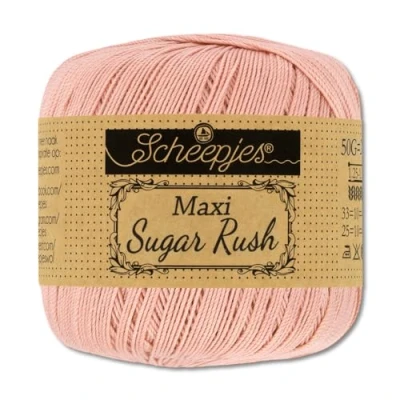 Immagine di Frida&#039;s Wollhaus Scheepjes Maxi Sugar Rush Filetto per uncinetto in cotone, 50 g, 87 colori (408 Old Rosa)