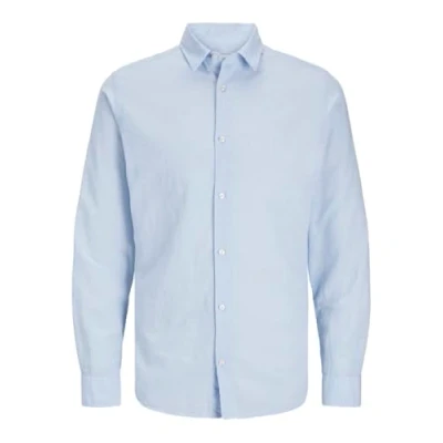 Immagine di JACK &amp; JONES Jjebreeze Maglietta LS SN Camicia a Maniche Lunghe, Blu Chambray, L Uomo