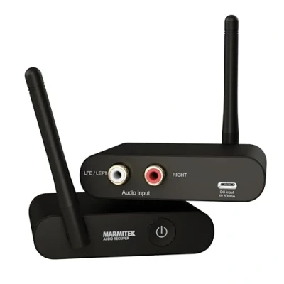 Immagine di Marmitek Subwoofer Wireless Transmitter Anywhere 640 Collega il tuo in Modalità al Impianto Stereo Jack da 3,5 mm Trasmettitore Audio