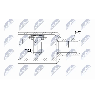 Immagine di NTY NPW ME 088 Kit Giunto Omocinetico Trasmissione automatica Assale anteriore Sx MERCEDES BENZ: GLC SUV