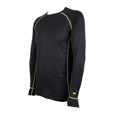 Immagine di Caterpillar Maglia Termica a Maniche Lunghe, Assorbimento umidità, Caldo, Comodo, Tessuto di Alta qualità (Nero, M)