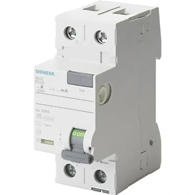 Immagine di Siemens 5SV3314 6KL Dig.Industr. Interruttore differenziale A 2 poli 40 0.03 230 V